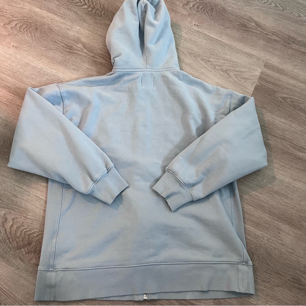 Aritzia TNA COZY Mega Zip Oversized Baby Blue Hoodie - Picture 5 of 10
